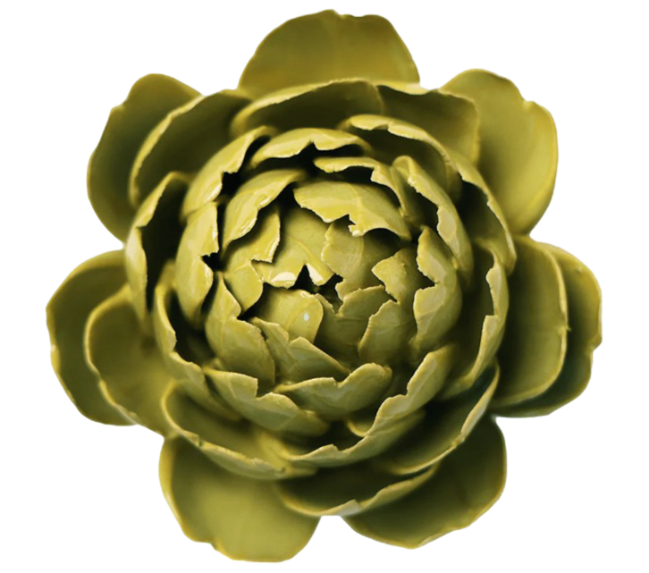 Chartreuse Queen Protea Ceramic Wall Flower