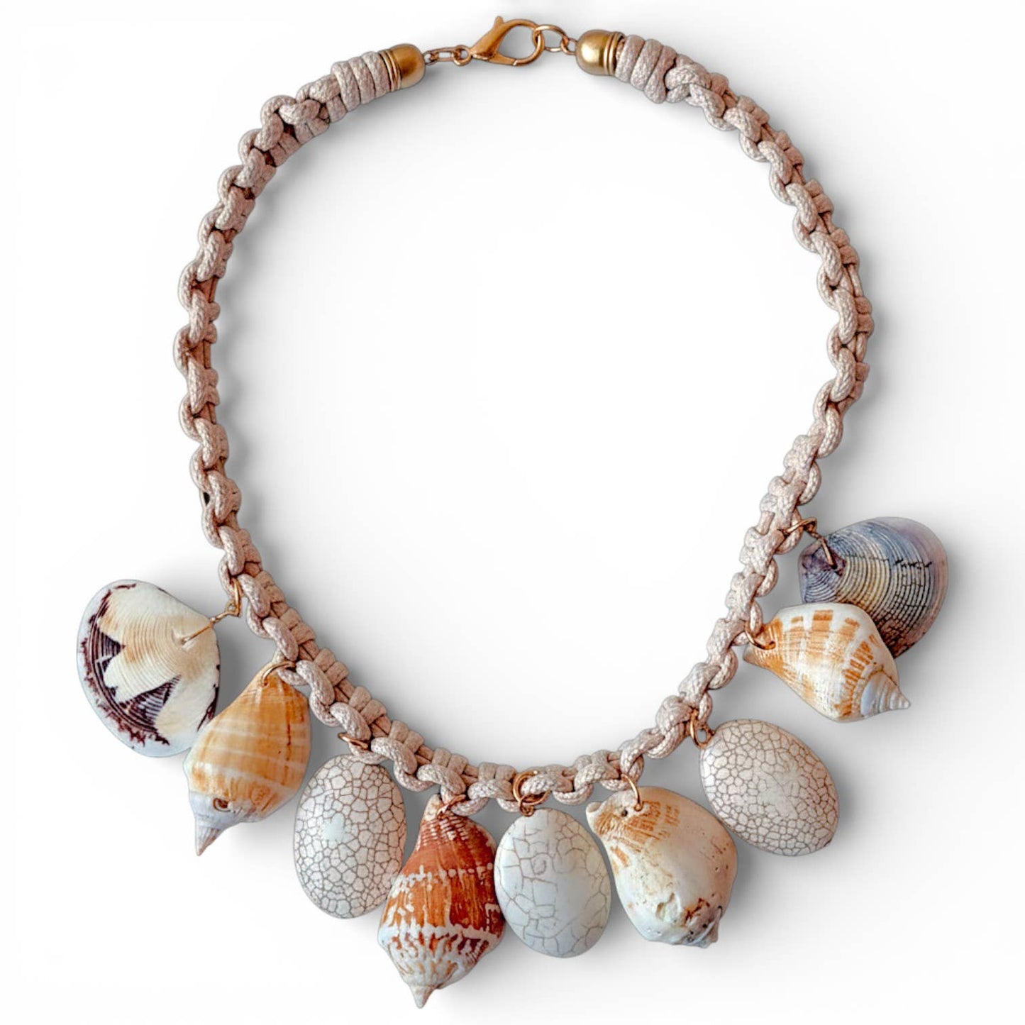 Chunky Beaded Seashell Necklace | Summer Statement Jewelry