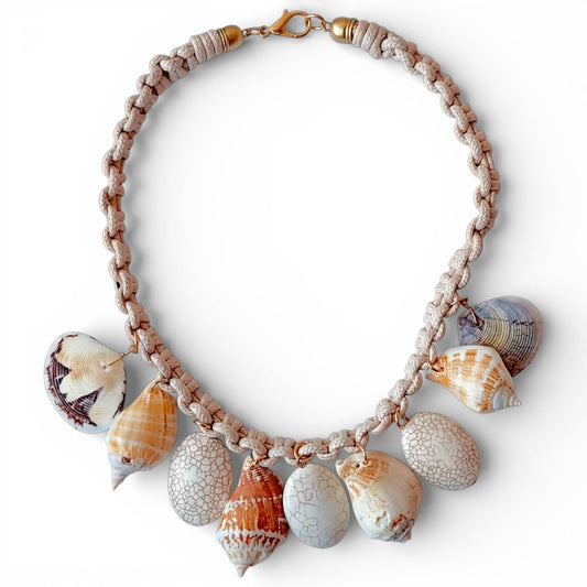 Chunky Beaded Seashell Necklace | Summer Statement Jewelry