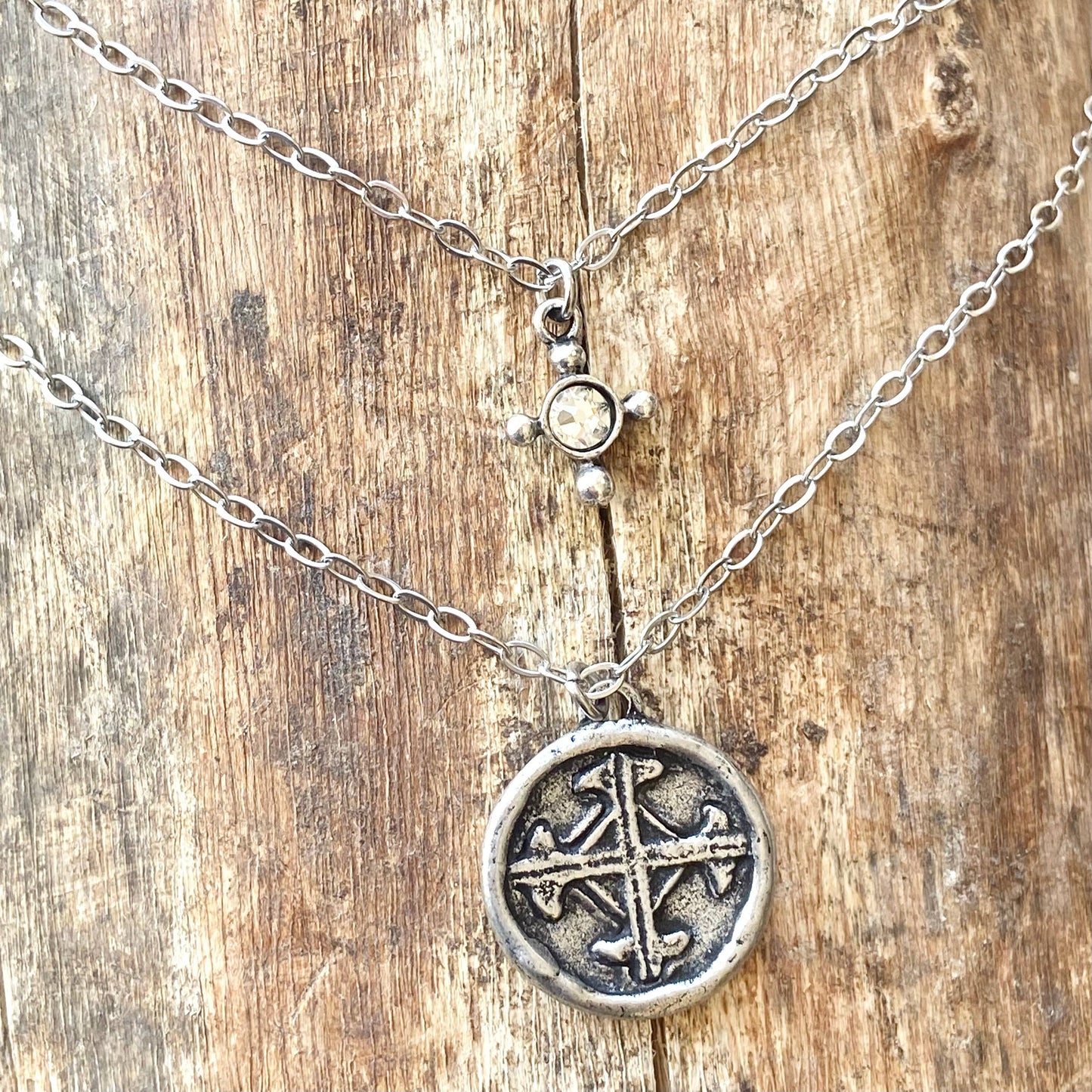 Serenity cross necklace religious Julio  jewelry prayer