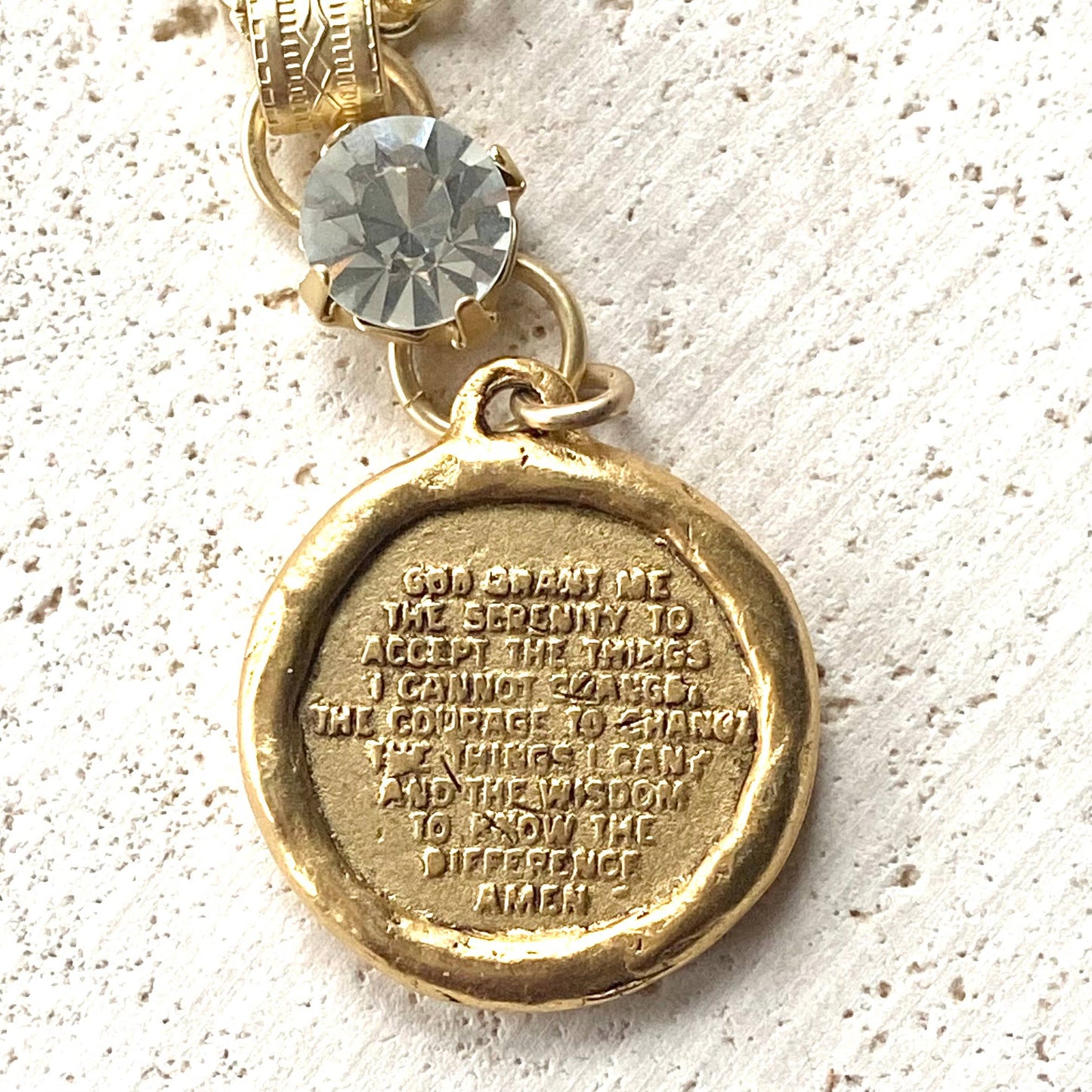 Cross bee serenity cross jewelry  French jewelry  stone
