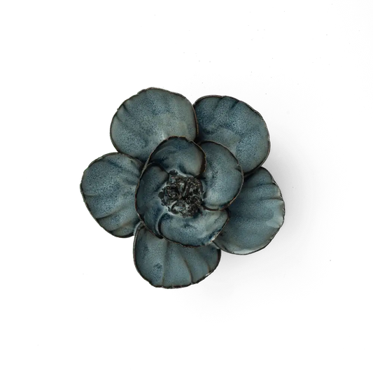Pollinator-Friendly - Ceramic Poppy Tabletop Garden Art