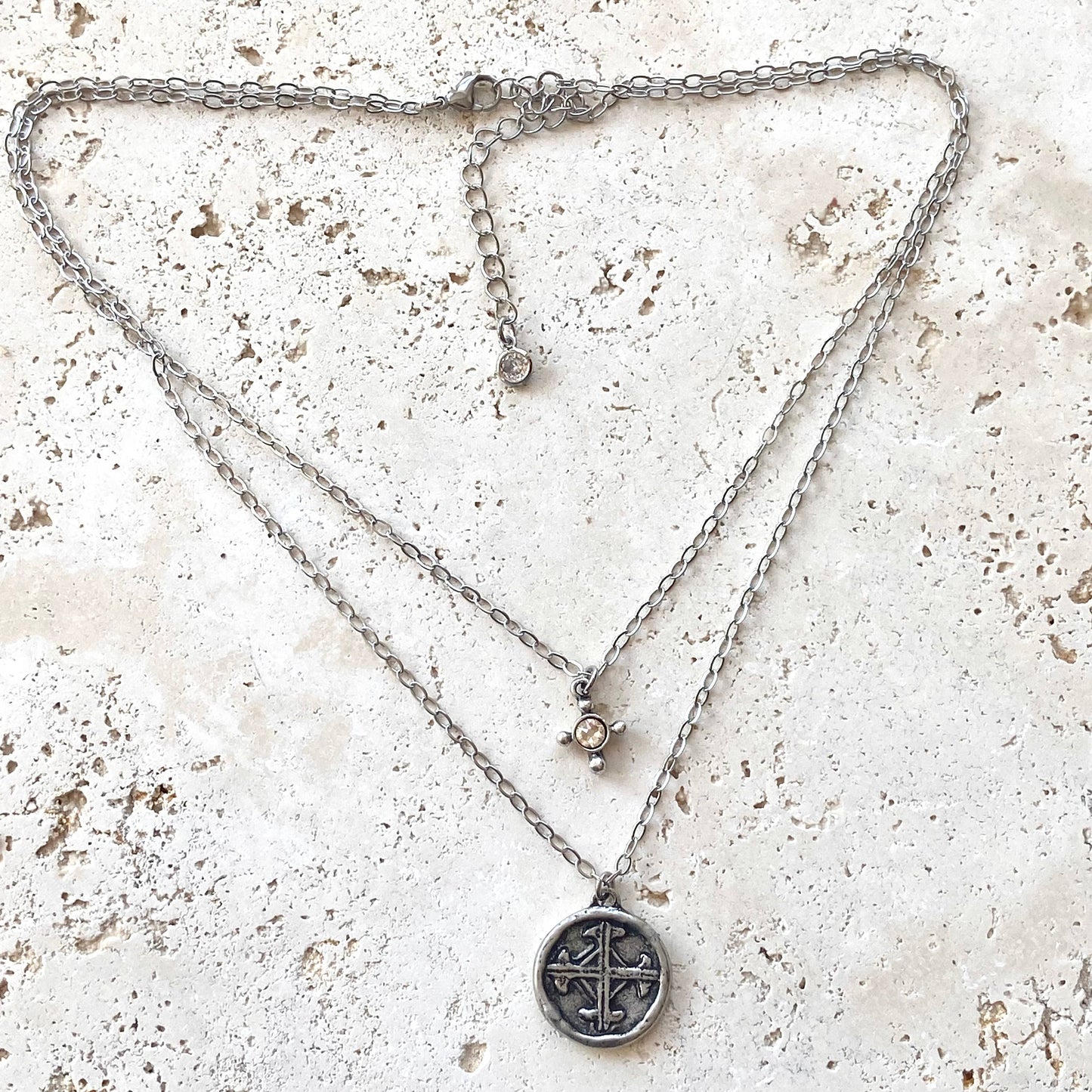 Serenity cross necklace religious Julio  jewelry prayer