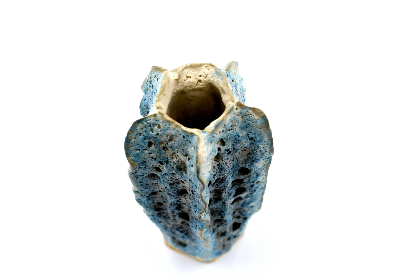 Small Sea Blue Luffa Tall Bath Pouf