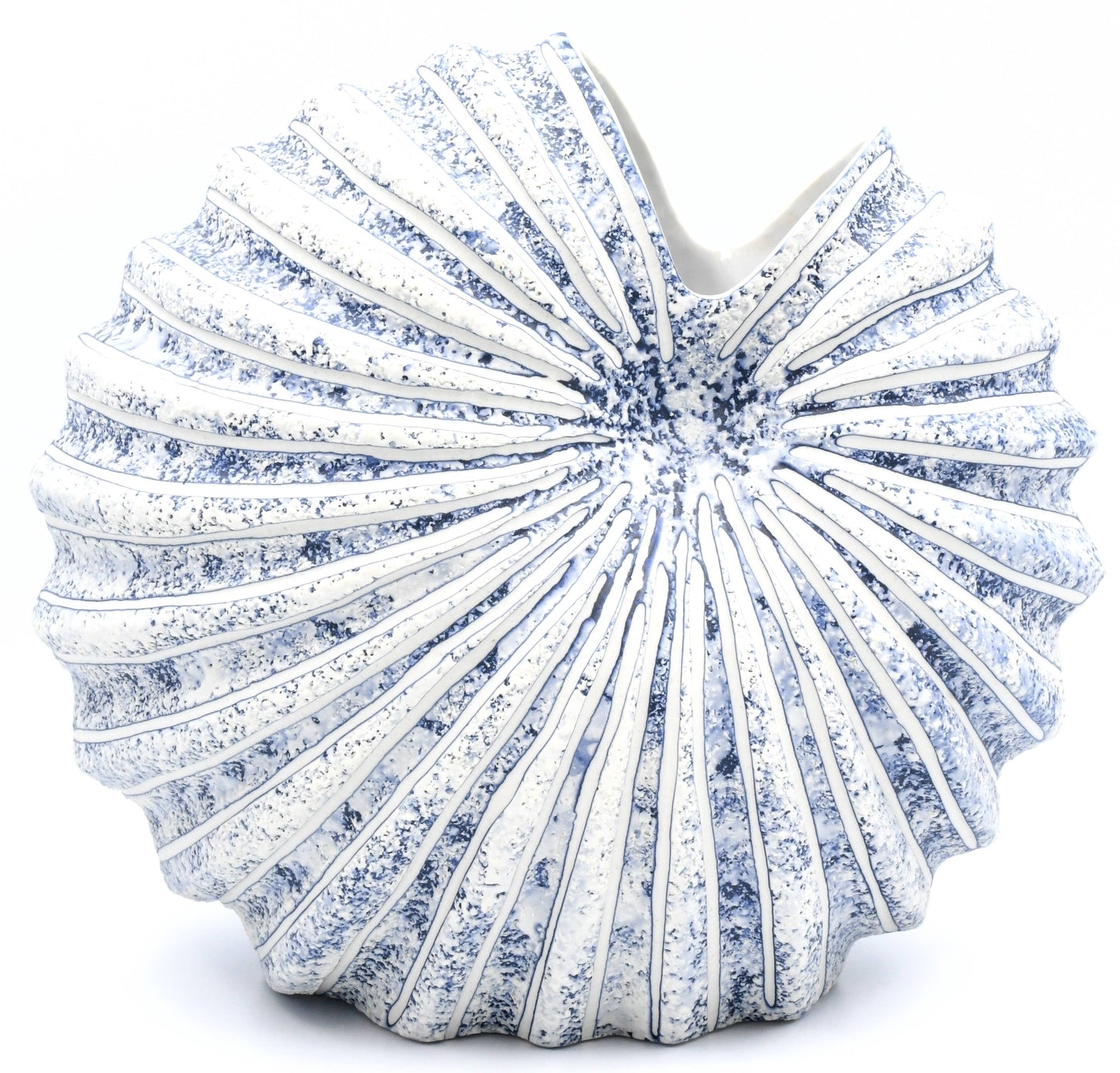 1279W16BLUE Palm M-Handcrafted Porcelain Vase