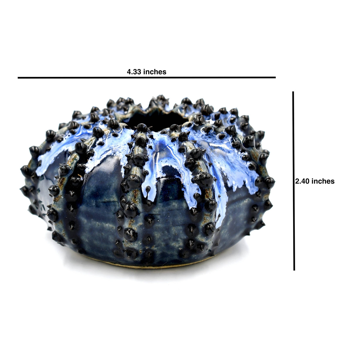 SEA URCHIN VASE Blue effect