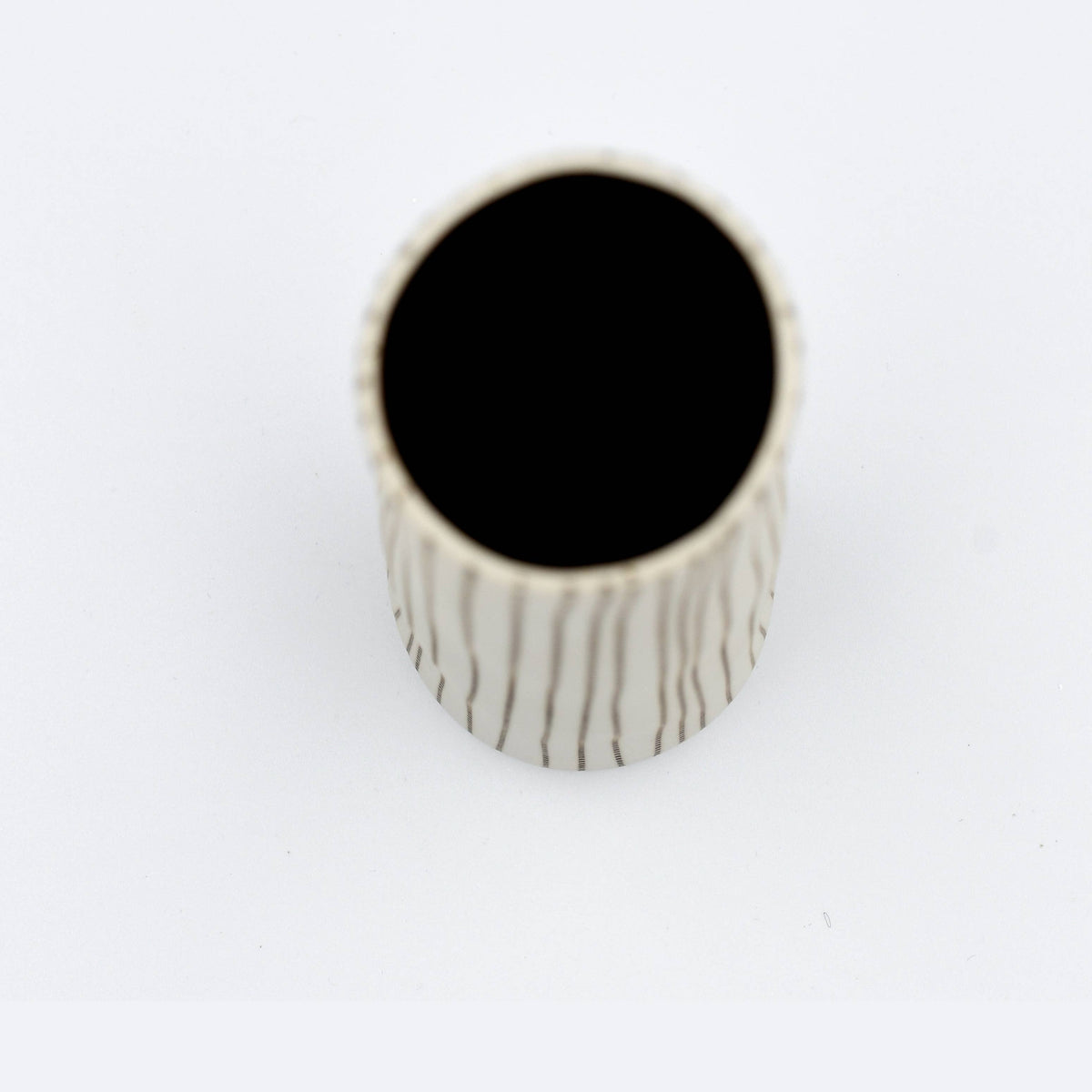 Handcrafted Cream Brown Porcelain Vase