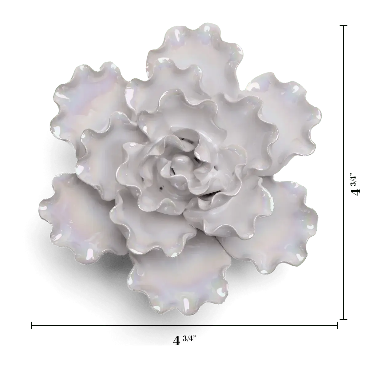 Pearl Sea Lettuce Botanicals Pottery Ceramic Flower