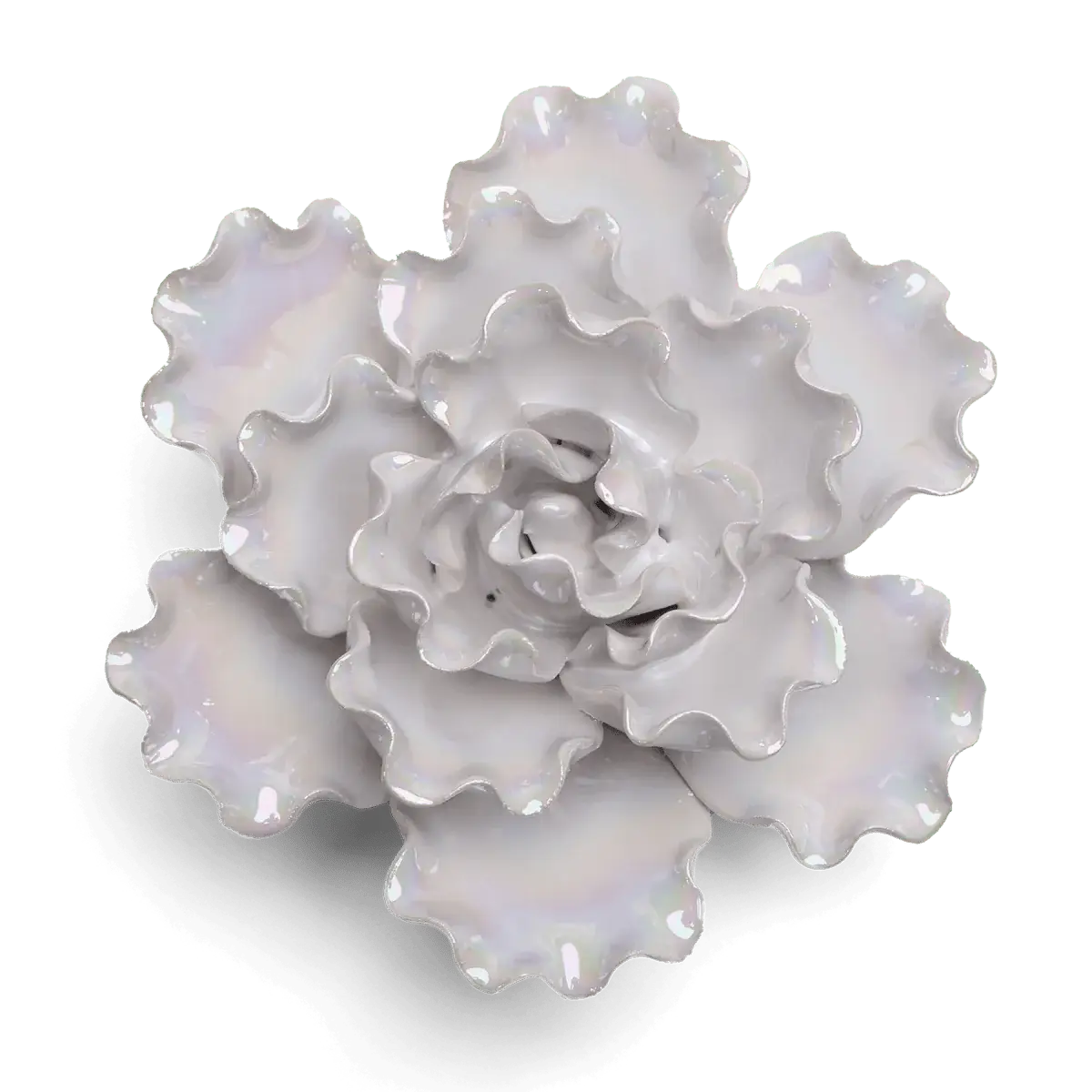 Pearl Sea Lettuce Botanicals Pottery Ceramic Flower