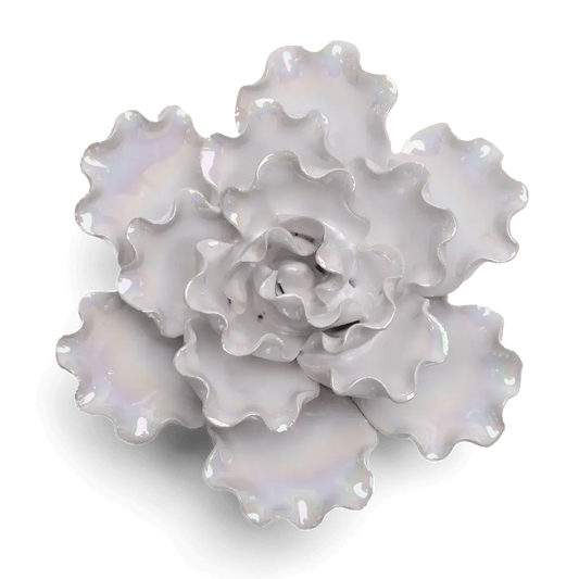 Pearl Sea Lettuce Botanicals Pottery Ceramic Flower