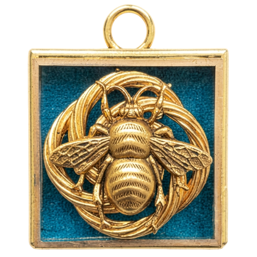 Gold Blue Bee Museum Bee